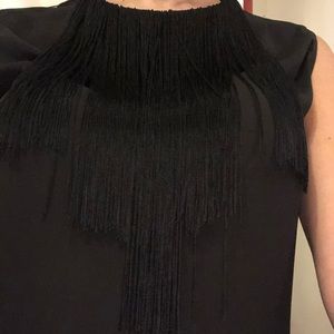 BCBG fringe cami
